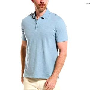 Vince Soft slub cotton polo shirt